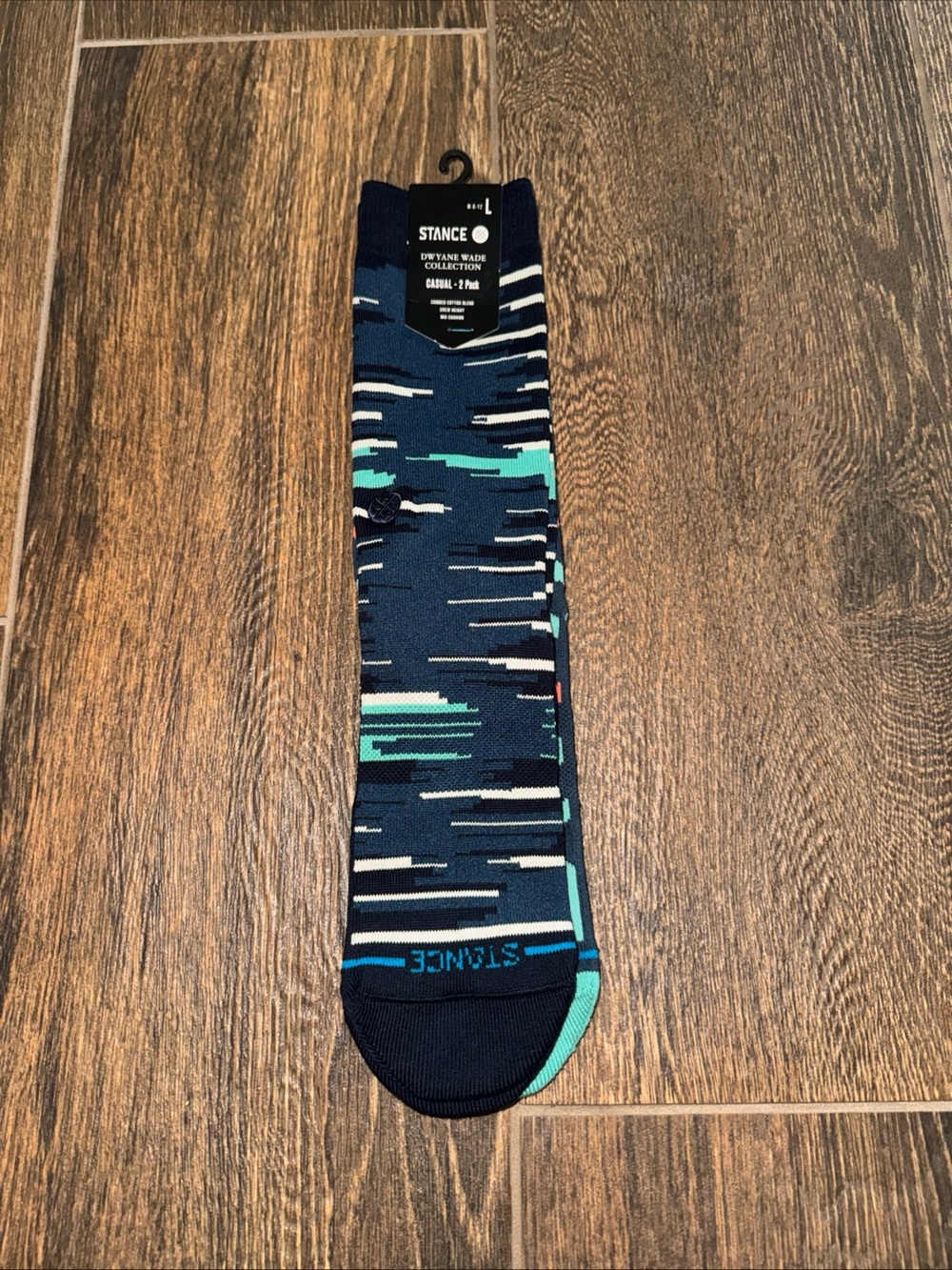Stance Men’s Navy, Teal & Gray Abstract Crew Socks 2 pack